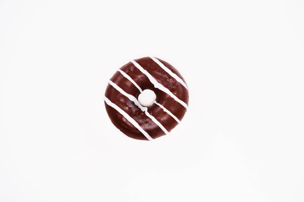 Appetizing Chocolate Donut Sprinkles Isolated White Background — Stock Photo, Image