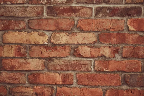 Vintage Rode Bakstenen Muur Textuur Achtergrond Oude Bakstenen Muur Textuur — Stockfoto