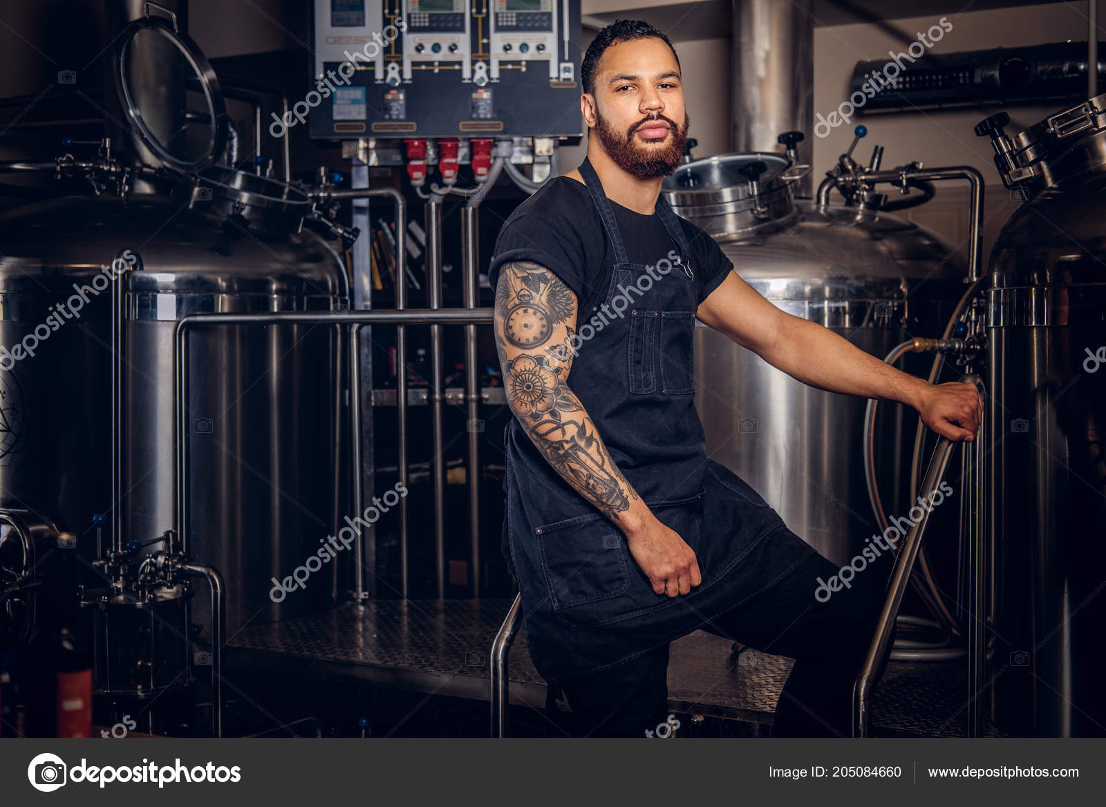 Portrait Stylish Bearded Dark Skinned Male Tattoo His Hand Standing Stock Photo by ©fxquadro 205084660 Portrait Stylish Bearded Dark Skinned Male Tattoo His Hand Standing Stock Photo by ©fxquadro 205084660