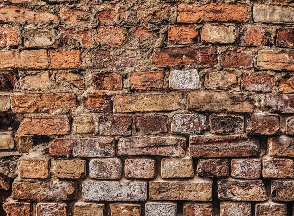 Oude Rode Bakstenen Muur Textuur Achtergrond Oude Bakstenen Muur Textuur — Stockfoto