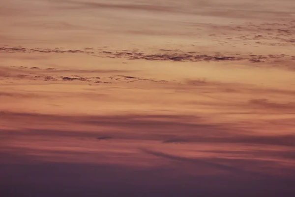 Beautiful and dramatic orange sky. Horizontal photo