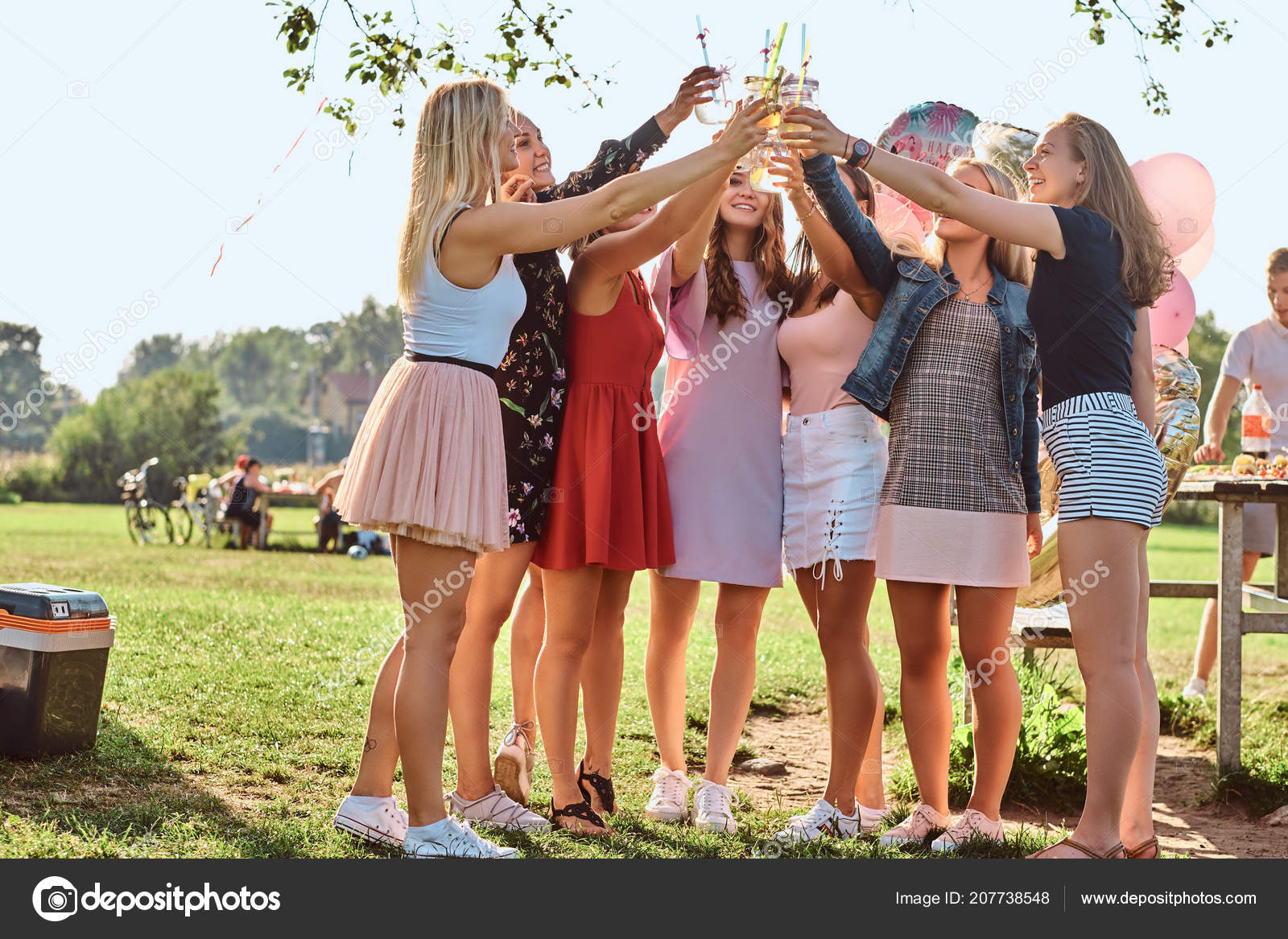 Group Of Girlfriends Having Fun Together Celebrating A Birthday At The