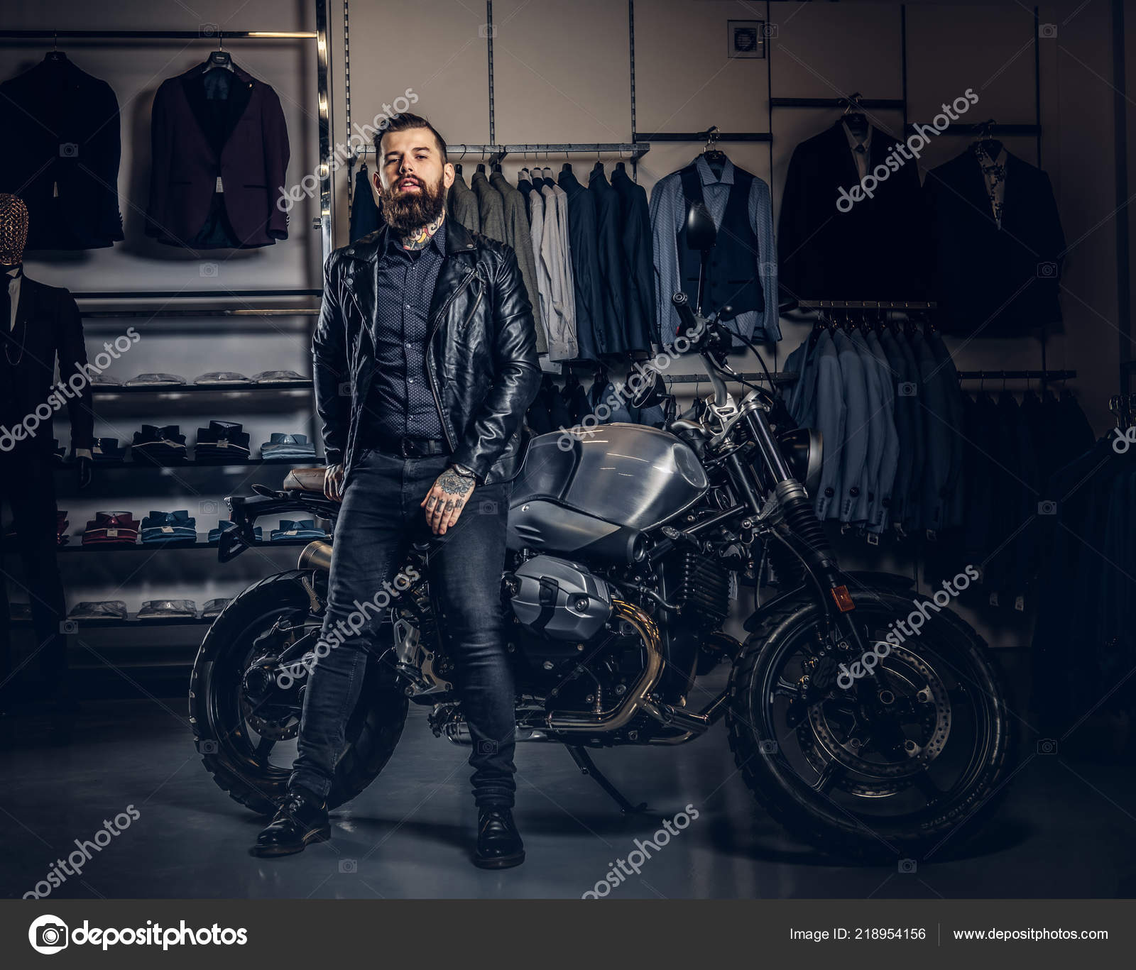 Chaleco de cuero negro para hombre estilo motociclista