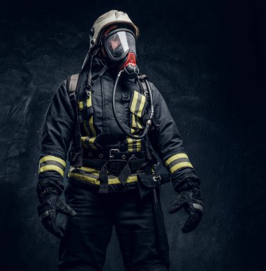Firefighter Güvenlik kask ve oksijen maskesi koruyucu Giyim Eşyası.