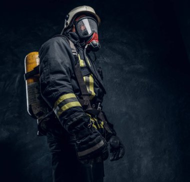 Firefighter Güvenlik kask ve oksijen maskesi koruyucu Giyim Eşyası.