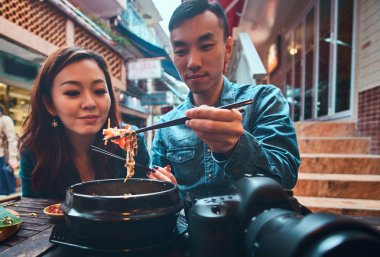 Asya çift vardır yeme at Chinese Café