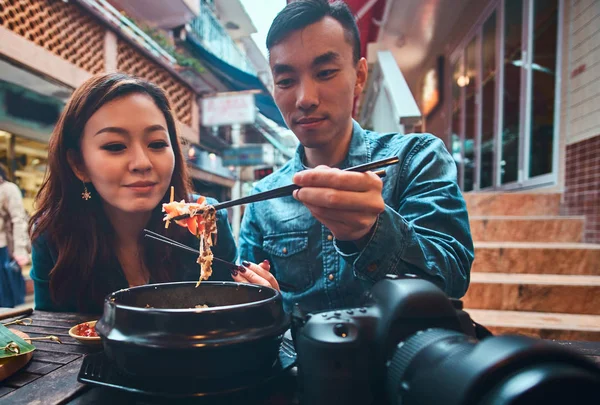 Asya çift vardır yeme at Chinese Café