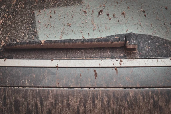 Closeup photo shoot of very dirty car — Stock Photo, Image