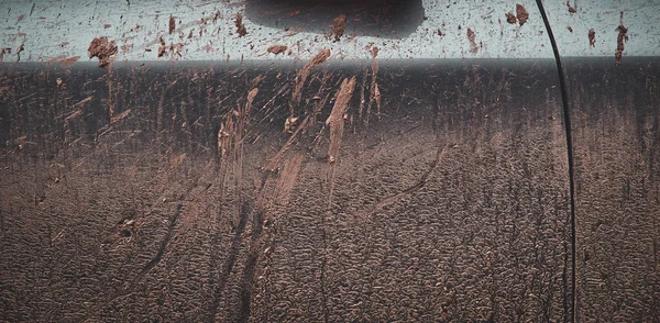 매우 더러운 자동차의 클로즈업 사진 촬영 — 스톡 사진