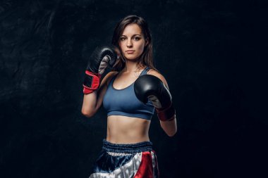 Oldukça profesyonel kadın boksör portresi