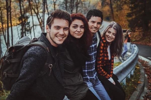 Group of best friends are posing for photographer — Stock Photo, Image
