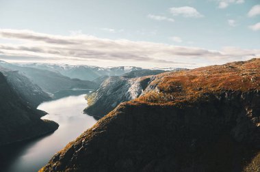 Norveç milli parkının manzarası