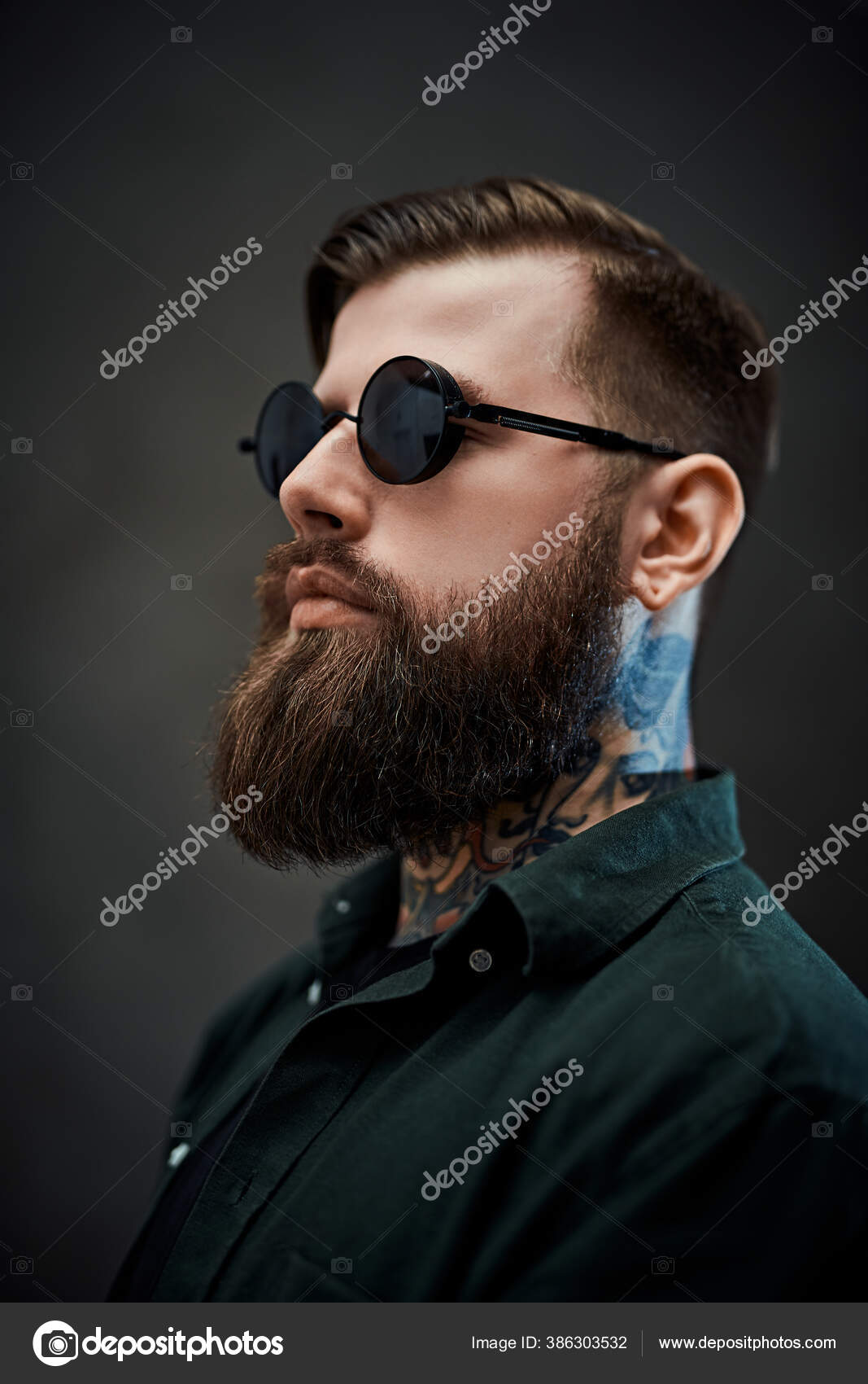 Boy Wearing Sunglasses Behind A Dark Background, Cool Profile