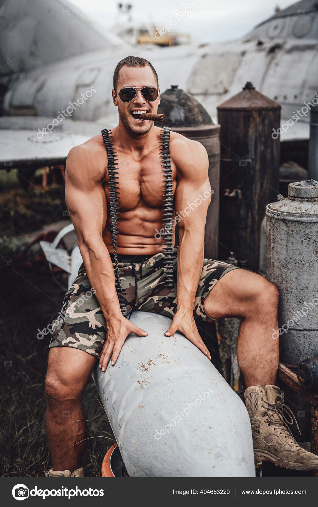 Boy air force muscular male masculine shirtless military Iraqi Shi'ite