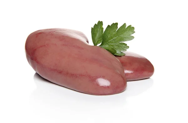 Pork kidneys with parsley leaf — Stock Image Pork kidneys with parsley leaf Stock Picture