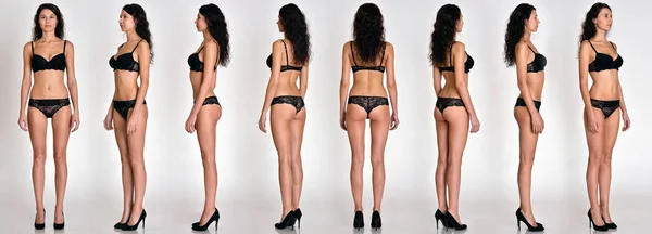 Many woman figures  full lengh from all angles in underwear