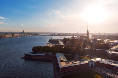 St. Petersburg, Rusya. Görünümü tarihi şehir merkezinin Peter ve Paul kale