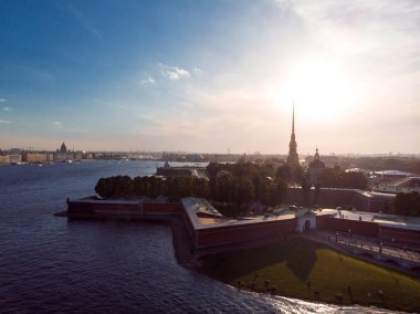 St. Petersburg, Rusya. Görünümü tarihi şehir merkezinin Peter ve Paul kale