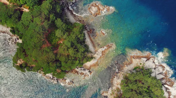 Strait between the Peninsula and rocky island. aircraft photo