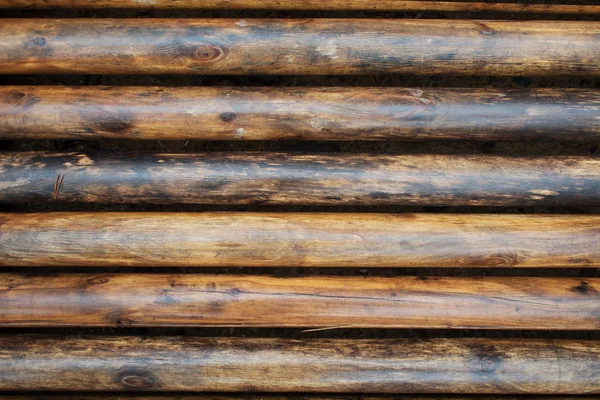 Textura de madeira. A superfície dos troncos, estilo tradicional — Fotografia de Stock