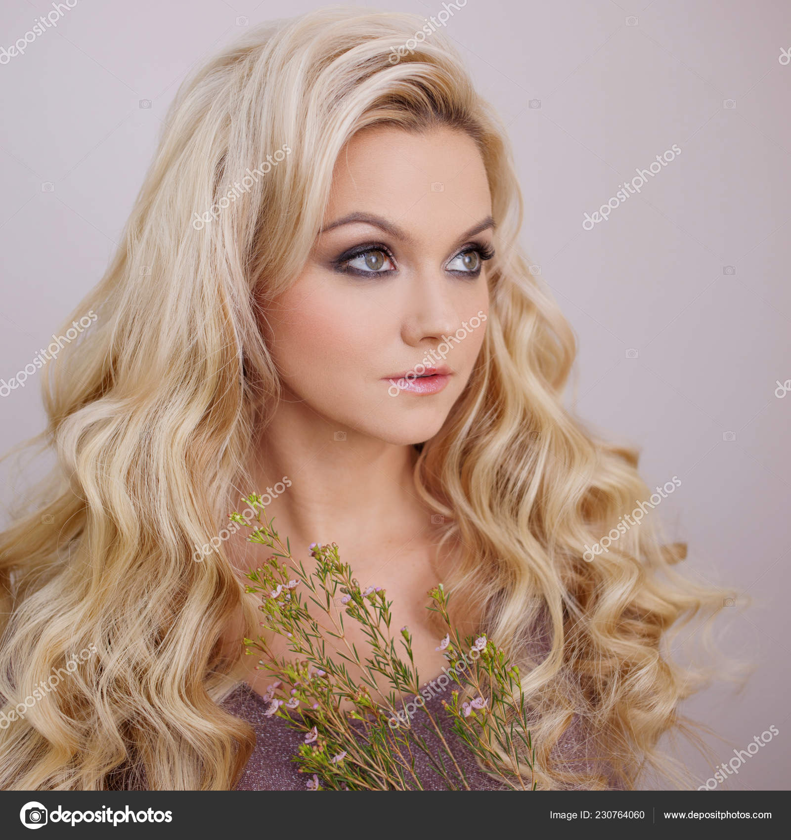 Shampoo With Natural Ingredients Concept Portrait Of A Young