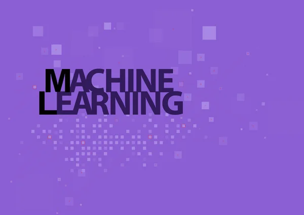 Algorytmy sztucznej inteligencji, maszyna napis uczenia się na tle klastrowanie — Wektor stockowy