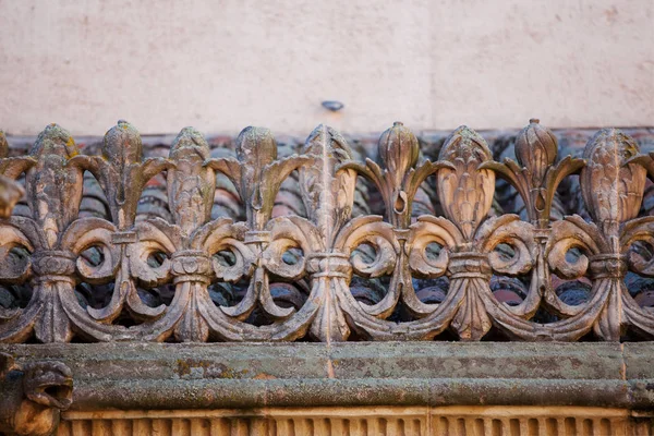 Mittelalterliche Architektur. Fassade der Kathedrale ist mit Steinschnitzereien und Skulpturen verziert. — Stockfoto