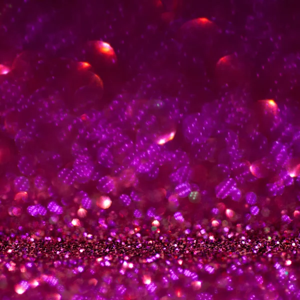 Crimson and Purple glitter magic background. Defocused light and free focused place for your design. — Stock Photo, Image