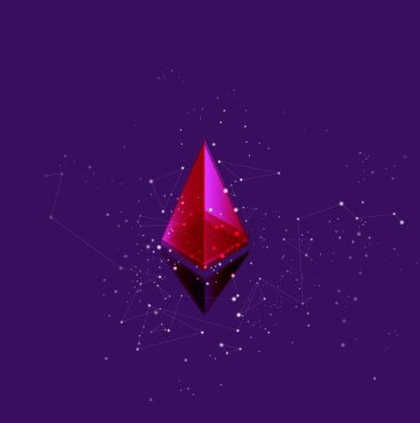 Ethereum cryptocurrency araştırma kavramı. 