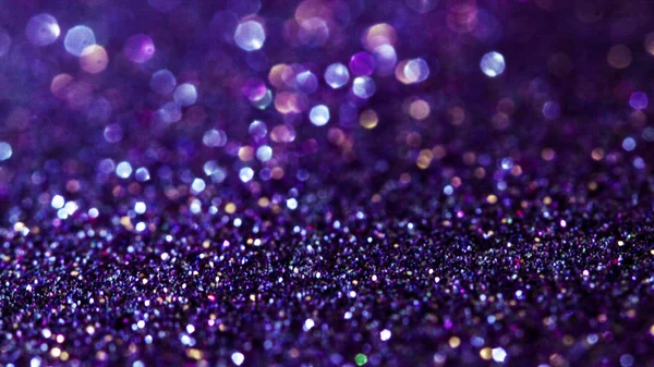 Purple glitter magic background. Defocused light and free focused place for your design. — Stock Photo, Image