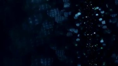 Derin mavi glitter sihirli arka plan. Ufuk ışık ve ücretsiz odaklı yer tasarımınız için.