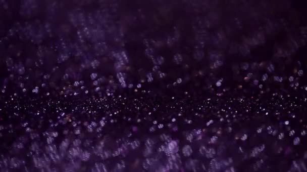 Fond Magique Violet Paillettes Lumière Déconcentrée Place Libre Pour Votre — Video