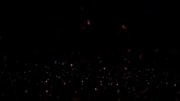 Dark glitter magic background. Defocused light and free focused place for your design. — Stock Video