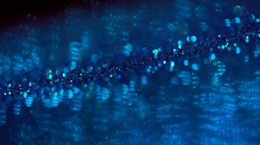 Derin mavi glitter sihirli arka plan. Ufuk ışık ve ücretsiz odaklı yer tasarımınız için.