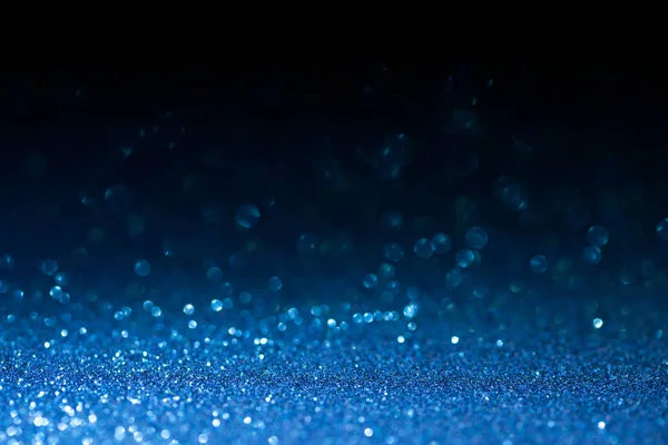 Fond magique paillettes bleu profond. Lumière déconcentrée et place libre pour votre design . — Photo