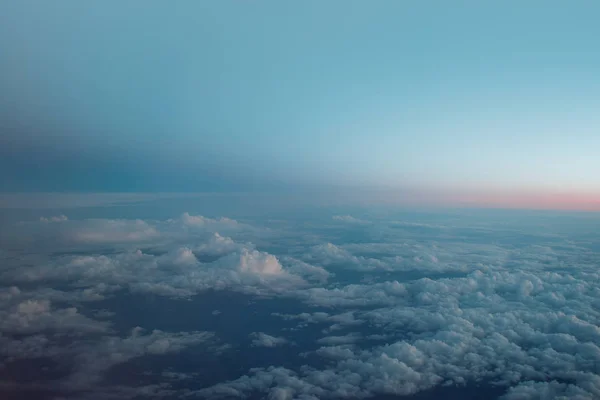 Sky and clouds at the altitude of the jet — Stock Photo, Image