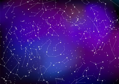 Kuzey yarımküre takımyıldızları, yıldız haritası. Bilim astronomisi, yıldız grafiği 
