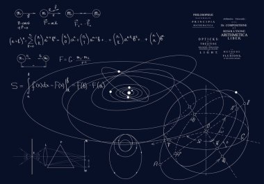 Klasik mekaniğin formülleri, Newton yasaları. Cisimlerin hareket fiziği, yerçekimi ve optik yasaları. 
