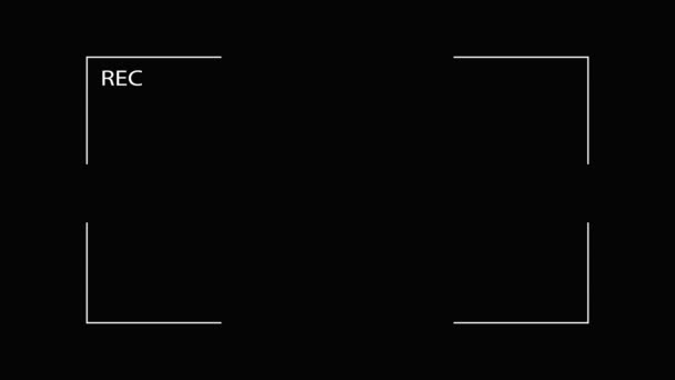 Registra video in video digitale. Segnale di registrazione, frame e avviso batteria scarica . — Video Stock