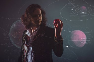 Bilim tarihi, kavram. Elinde Apple ile Isaac Newton