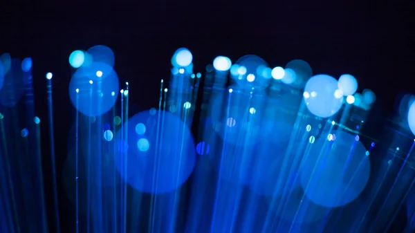 Fiber Optic, schittering in de focus. Abstracte futuristische achtergrond — Stockfoto