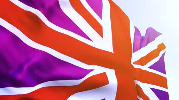 Britische Flagge im Wind, Computergrafik. Englische Flagge, — Stockvideo