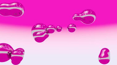 Parlak kabarcıklar ve toplar, parlak renkli pembe kabarcıklar.,