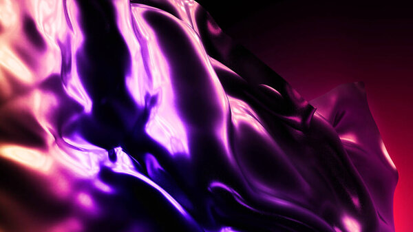 Abstract background with gradient blue purple glossy surface, dynamic surface.