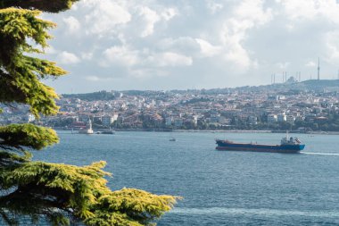 Türkiye 'nin başkenti İstanbul kıyısı manzarası,