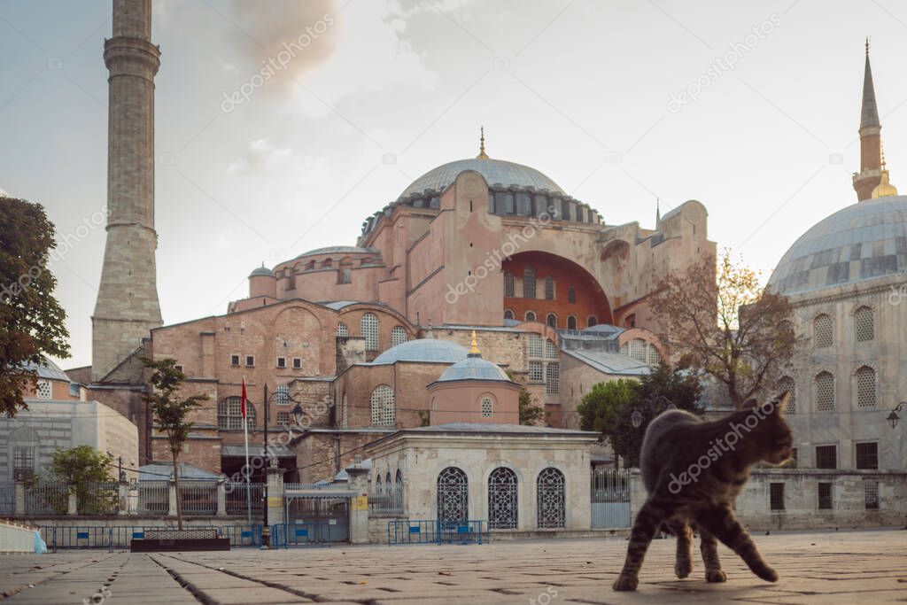 Hagia Sophia in Istanbul, Cathedral and mosque, Museum.
