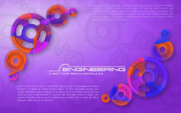 Engranajes. Antecedentes abstractos de la página web técnica. Vector illustr — Vector de stock