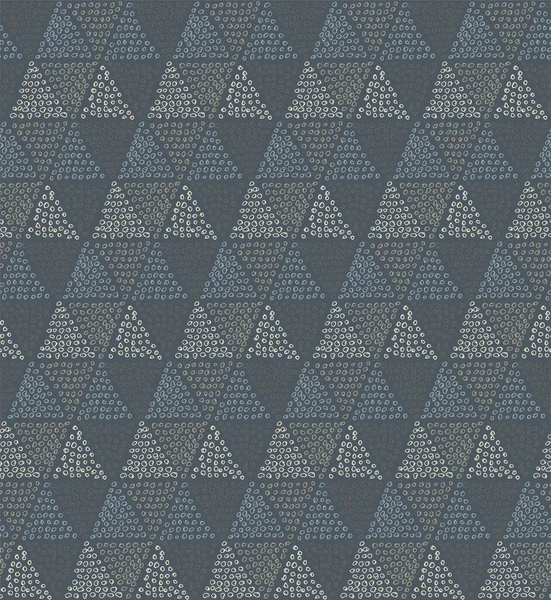 Abstraktes Von Hand Gezeichnetes Nahtloses Muster Dreiecke Von Kreisen Vector — Stockvektor