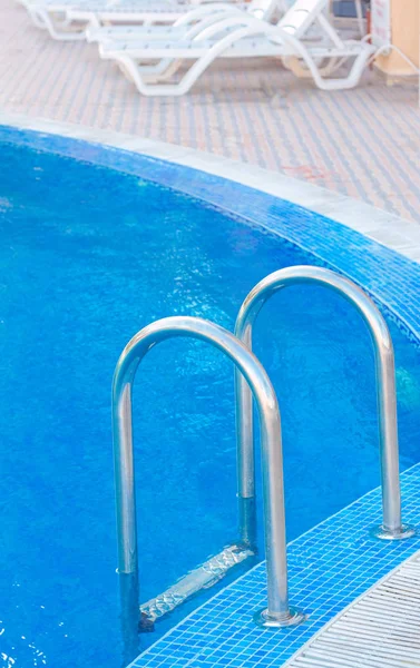 Staircase Enter Swimming Pool — Stock Photo, Image