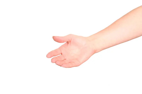 Hand Och Arm Isolerade Vit — Stockfoto